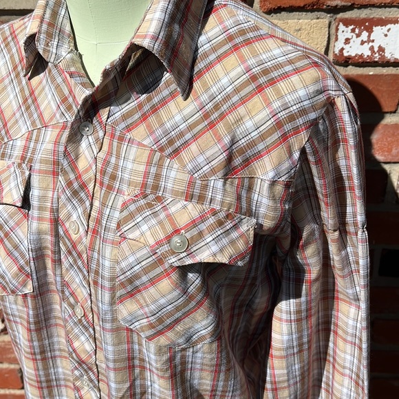 Vintage Stage II Western Plaid Button Down Size Small - Picture 2 of 5